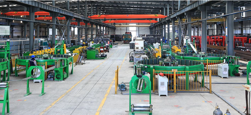 Automated C-section steel production line at the Tianjin factory